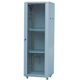 Cina Glass Door Server Rack Cabinet 100mm Kedalaman Cold Rolled Steel Dengan Powder Coat Finishing YH2002 pemasok