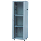 Glass Door Server Rack Cabinet 100mm Kedalaman Cold Rolled Steel Dengan Powder Coat Finishing YH2002