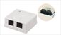 Permukaan Mount Box Dual Port RJ45 Network Keystone Jack dengan port Ethernet atau Telepon YH7014 pemasok