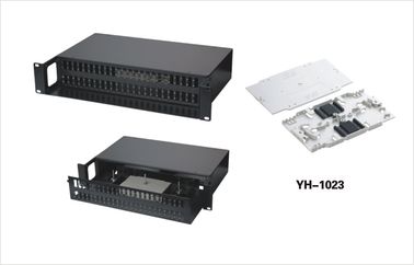 Cina Durable Fiber Optic Patch Panel 48 Port 2U SC Duplex Adapter Untuk Jaringan Telekomunikasi YH1013 Distributor