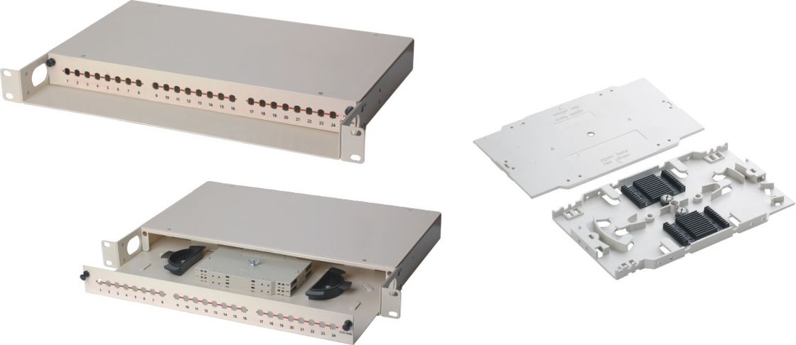 12 Inti Stackable ABS Fiber Optic Penyambungan Tray / Fusion Splice Tray Dengan Slot Lengan YH1024