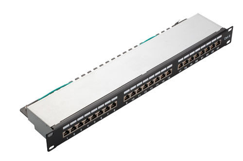 Bantalan Rail Domestik Patch Panel / 24 Port Rj45 Patch Panel Lemes Dan Fleksibel Tarik YH4007