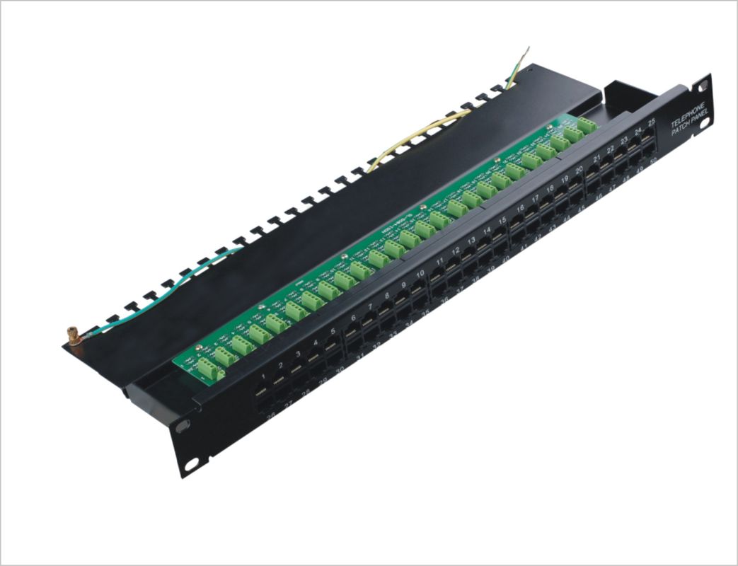 Cat3 50 port Suara Rumah Jaringan Patch Panel Krone Fiber Optic Patch Panel YH4004