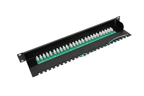 FTP UTP Blank Patch Panel, 24 Port Cat5e Patch Panel Dengan Manajer Kabel YH4020