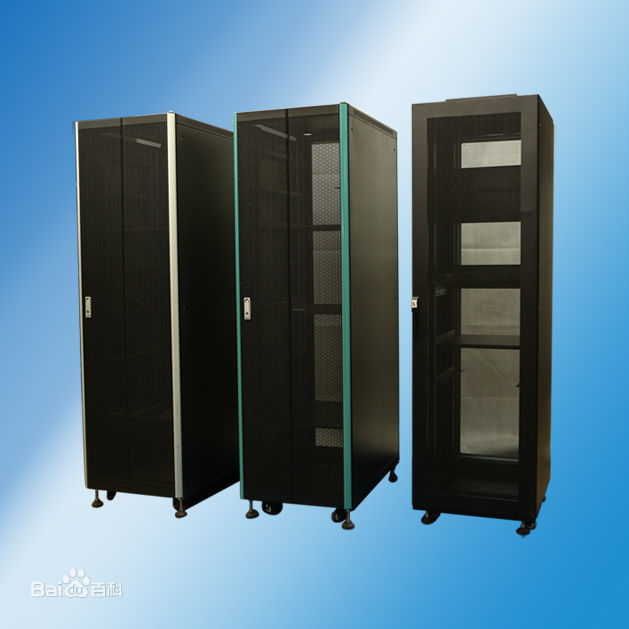 Black Color Rack Enclosure Server Cabinet / Racks Komputer Dan Lemari YH2001