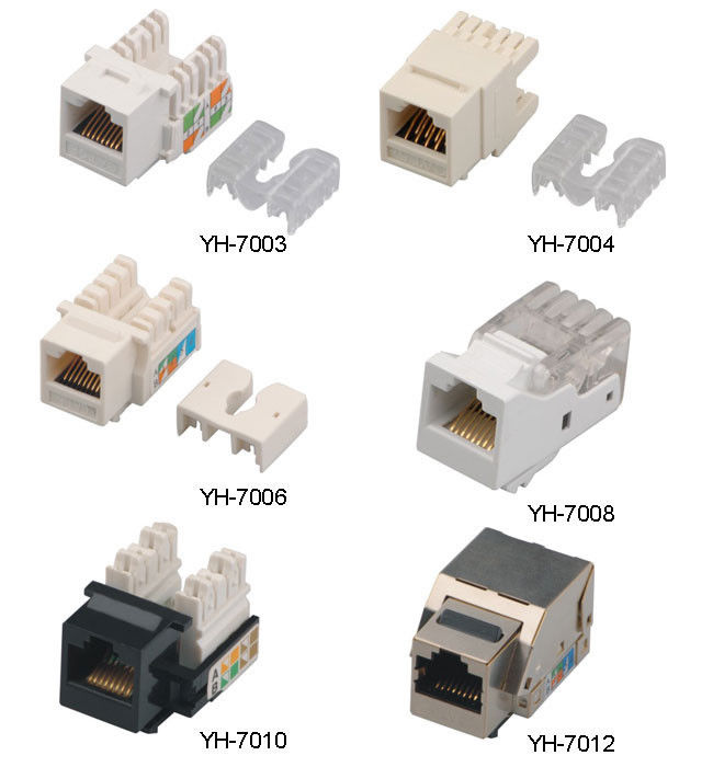 Home Jaringan Cat6 RJ45 keystone jack IDC CE 8P8C Pin Emas modular jack YH7003