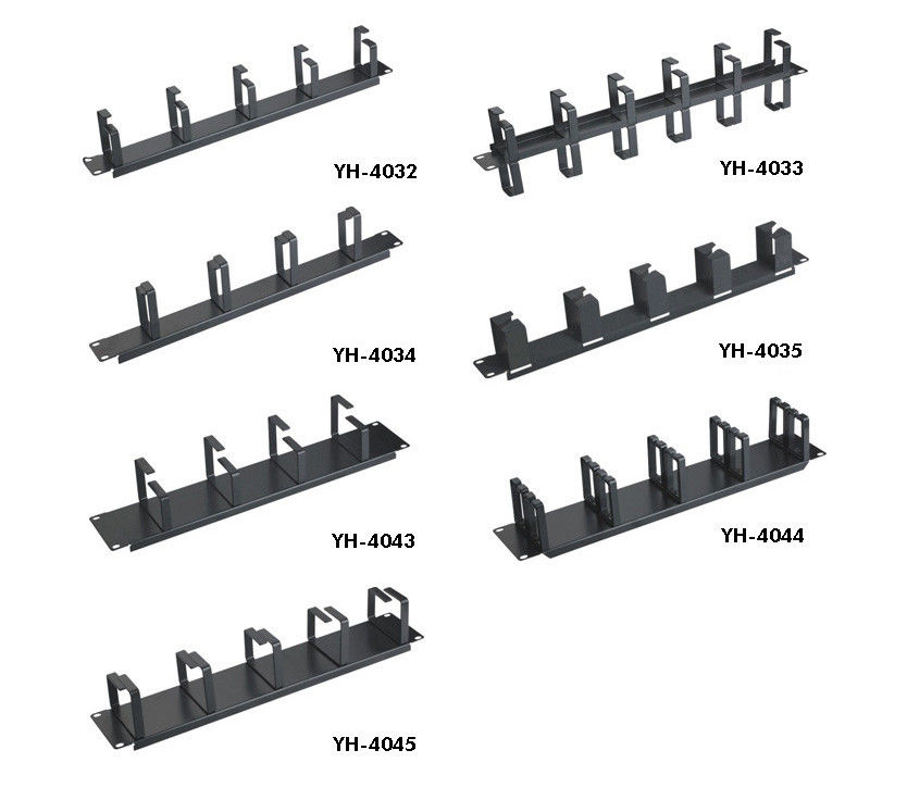 1U Rack Network Manajemen Kabel Bar Horizontal Cable Organizer Mudah Uninstall YH4032