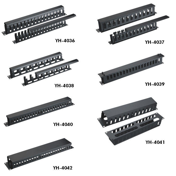 Performa Tinggi 1U Rack Mount Cable Management, Amp Cable Management Dengan Cover YH4036
